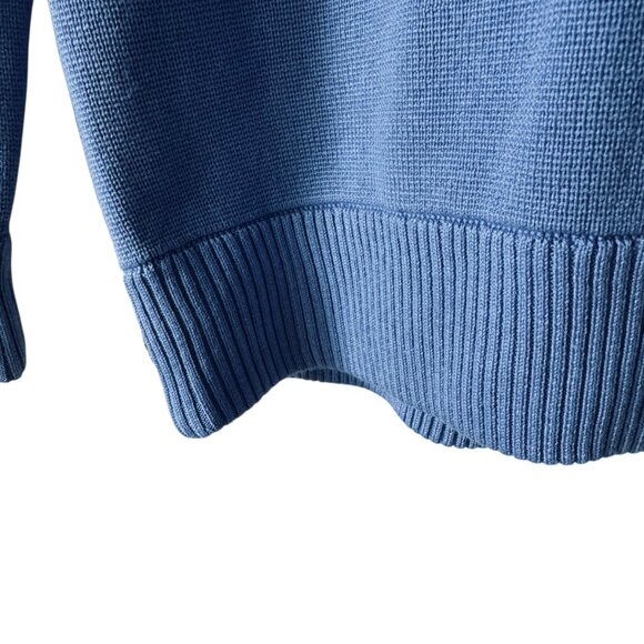 W By Worth Silk Cotton Sweater Sz M Crew Neck Side Zippers Classic Quiet Luxury - Picture 9 of 16